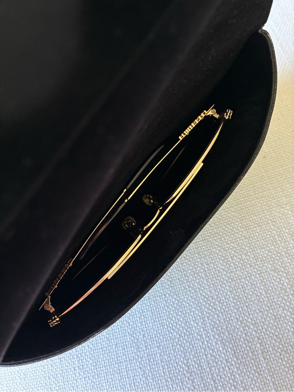 Moschino Gold Geometric Sunglasses | Original Case - Picture 9 of 9